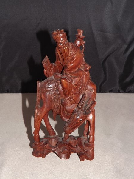 Japanese Archer Seated On a Horse, Hand Carved, Lots Of Detail - Roadshow Collectibles