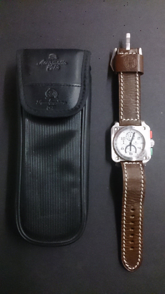 Aeromatic 1912 Watch, Stainless Steel, Leather Band, 10 ATM, A1311