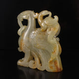 Natural Hetian Jade, Hand Carved, Large and Small Phoenix Birds - Roadshow Collectibles