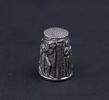 Thimble, Cast In Pewter, Theme, Couple, Man, Woman With Basket in Arm - Roadshow Collectibles