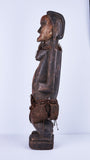 Chokwe Tribe Wood Carving, Full Female Figure, Natural Fibers Used - Roadshow Collectible