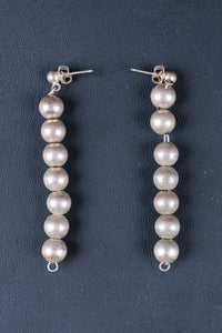 Silver Drop Stud Earrings, 7 Balls Each, Made By an Artisan Jeweler - Roadshow Collectibles
