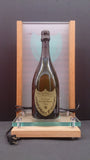 Moet et Chandon Champagne Bottle, with Backlit Glass Display