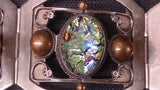 Handcrafted 4 Panel Design Dragon Breath Cabochons Sterling Silver Taxco Bracelet