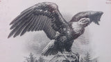 1985 International Plate Printers Union Convention Matte Framed Engraved Bald Eagle Printers Proof