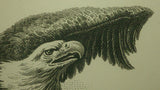 1985 International Plate Printers Union Convention Matte Framed Engraved Bald Eagle Printers Proof