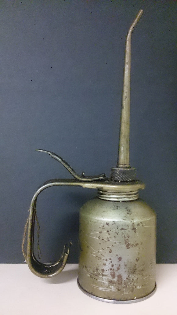 Eagle Oil Can, Round Base Long Body, Handle with Thumb Pump Long Spout - Roadshow Collectibles