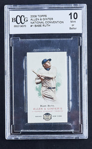 Babe Ruth #1, 2008 Topps Yankee Stadium Tribute Baseball Card, 10 Mint - Roadshow Collectibles