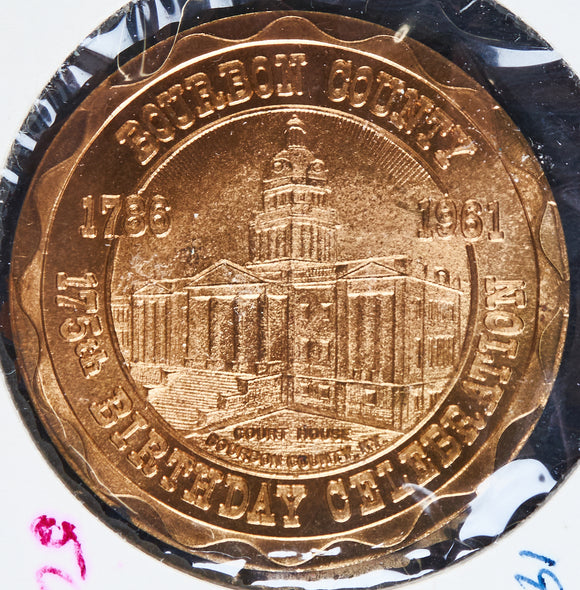 Trade Token, 50 Cents, Bourbon County KY, 175th Celebration, 1786-1961 - Roadshow Collectibles