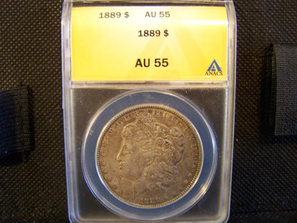 Morgan 1889 Silver Dollar, (ANACS) AU 55 - Roadshow Collectibles