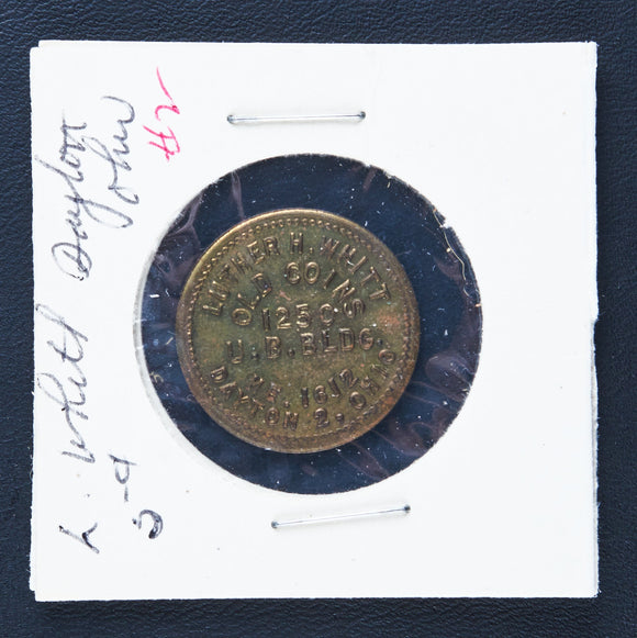 Trade Token, Luther H Whitt, Old Coins, Dayton Ohio, 5 Cents In Trade - Roadshow Collectibles
