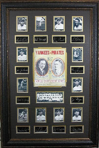 1927 World Champion Yankees Memorabilia with Plate Signatures Framed - Roadshow Collectibles