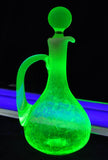 Gibson Cruet XV, Tear Drop Style, Vaseline Crackled Glass, 1999 - Roadshow Collectibles