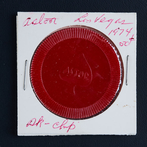 Astor Poker Chip, Red Plastic, New Jersey, U.S.A., Made In Hong Kong - Roadshow Collectibles