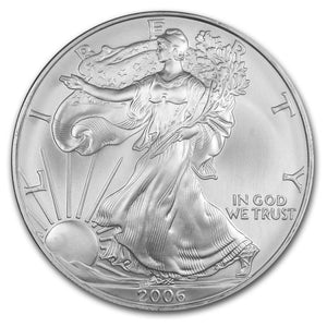 Silver, 1 Troy Ounce, 2006 One Dollar American Eagle, BU - Roadshow Collectibles