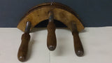 Wooden Clamp Vise, Crescent Shaped, Three Handles - Roadshow Collectibles