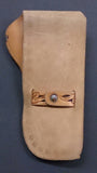 Tanned Leather Holster Left Hand Two-Toned Tooled By Skilled Craftsmen - Roadshow Collectibles