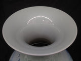 Vase, Porcelain Chinese Glazed Celadon Neck & Base, Blue & White Scene - Roadshow Collectibles
