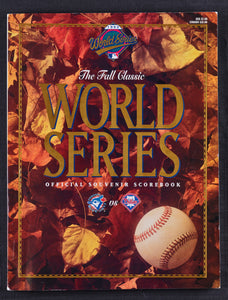 1993 World Series Scorebook Toronto Blue Jays VS Philadelphia Phillies - Roadshow Collectibles