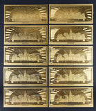 100 Dollar 24 Karat .999 Gold Banknote Bills, Double Sided - Roadshow Collectibles