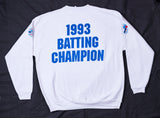 1993 John Olerud Signed Blue Jays 'Batting Champion' Sweat Shirt - Roadshow Colletibles