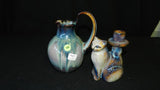 Cat Candlestick Holder & Pitcher Studio Pottery Matching Colour Theme - Roadshow Collectibles
