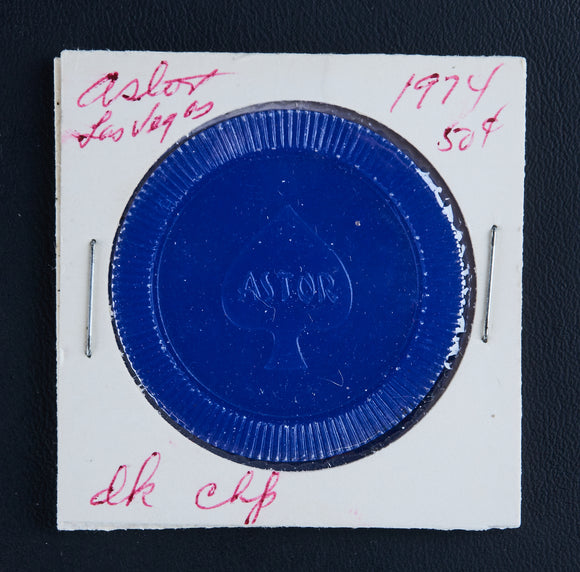 Astor Poker Chip, Blue Plastic, New Jersey, U.S.A., Made In Hong Kong - Roadshow Collectibles