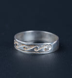 Sterling Silver Ring, Embossed Sea Wave Design - Roadshow Collectibles