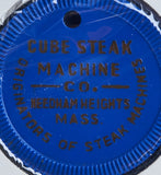 Poker Chip Advertising, Blue, Plastic, For Cube Steak Machine Co - Roadshow Collectibles