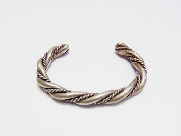 Bracelet, Navajo Indian, Sterling Silver, Twisted Rope Design - Roadshow Collectibles
