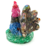 Rooster Figurine, Bonded Multi-Colored Sapphire Gemstones - Roadshow Collectibles