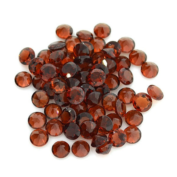 Brilliant Cut Garnet Gemstones, Orangy Red, 68 Pieces, Brazil - Roadshow Collectibles
