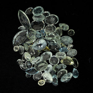 Natural Aquamarine Gemstones, Mixed Cut Parcel Light Blue-Blue, Brazil - Roadshow Collectibles