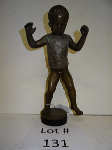 Bronze Sculpture, Baby Boy Learning How To Walk, On a Marble Base - Roadshow Collectibles