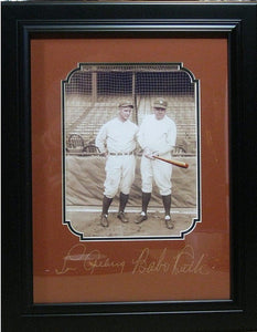 Babe Ruth and Lou Gehrig Photo Framed with Plate Signatures - Roadshow Collectibles