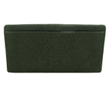 Stingray Women's Hide Clutch Purse Wallet Dark Green Multiple Sections - Roadshow Collectibles