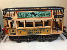 Double Decker French Trolley Car, Cast Iron and Wood - Roadshow Collectibles