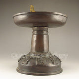 Chinese Candlestick Holder, Bronze, Bird Feeding Used As a Handle - Roadshow Collectibles