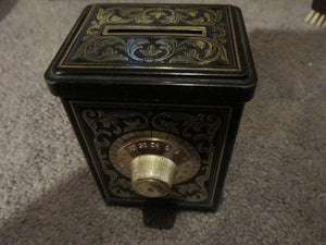 Avon Safe Bank, Tin Gold & Black, Made In England Exclusively For Avon - Roadshow Collectibles