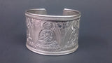 Tibetan Sterling Silver Cuff Bracelet Hand Made Image Of Padmasambhava - Roadshow Collectibles