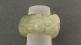 Myanmar Burmese Jade Ring, Hand Carved, Green, White & Brown - Roadshow Collectibles