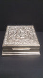 Jewellery Box, White Copper, Wood Inlay, Anchor & Floral Design - Roadshow Collectibles