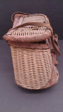 Creel Fishing Basket 1930s, Shoulder-Strap Leather Trim, Made In Japan - Roadshow Collectibles