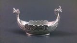 Viking Ship Salt Cellar Pewter, Spoon Sterling Silver, Bergen Norway - Roadshow Collectibles