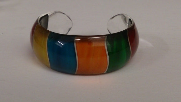 Designer Glass Cuff Bracelet, Multiple Colours - Roadshow Collectibles