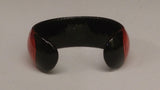 Designer Glass Cuff Bracelet, Rufous Red and Black - Roadshow Collectibles