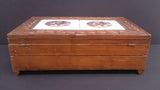 Jewellery Box, Hand Made, Hand Carved, Inlaid Tiles, Red Lining - Roadshow Collectibles