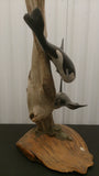 Killer Whales, Reef Sculpture, Hand Carved and Painted. - Roadshow Collectibles