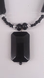 Necklace, Black Beads, Ornate Silver-Tone Dividers, Lobster Clasp - Roadshow Collectibles