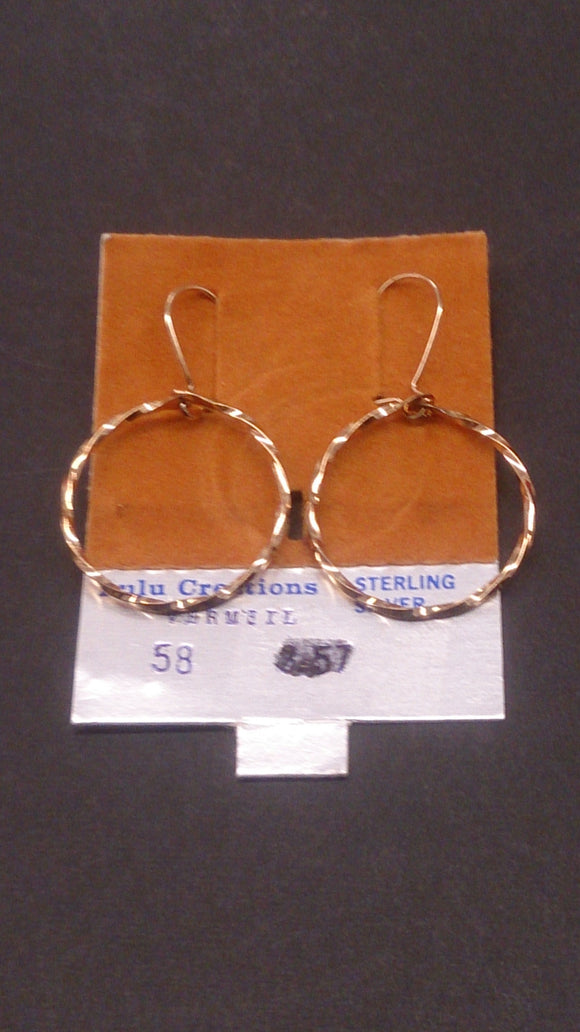 Lulu Creations, Gilded Sterling Silver, Twisted Hoop Earrings. - Roadshow Collectibles